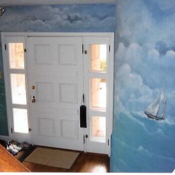 Картина под названием "mural-high seas,Hud…" - Debra Mackay, Подлинное произведение искусства, Масло