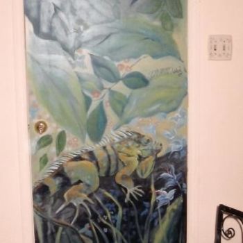 Painting titled "Iguana" by Debra Mackay, Original Artwork