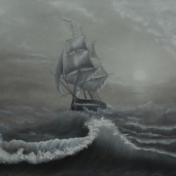Pittura intitolato "Tempesta in arrivo" da Natalia Caragherghi "Naty", Opera d'arte originale, Olio