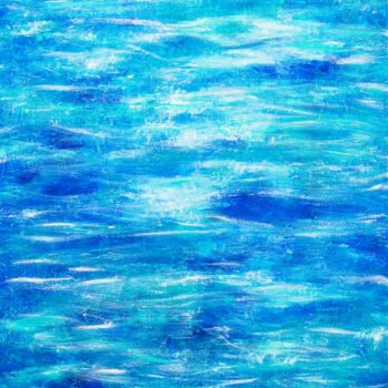 Painting titled "L'eau - Reflets de…" by Artstudio29, Original Artwork, Acrylic Mounted on Wood Stretcher frame