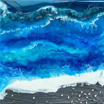 Painting titled "History of sea" by Yulia Palij, Original Artwork, Resin