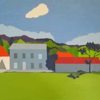 Painting titled "The farm of the Ram…" by Tsvi Nadav Rosler, Original Artwork