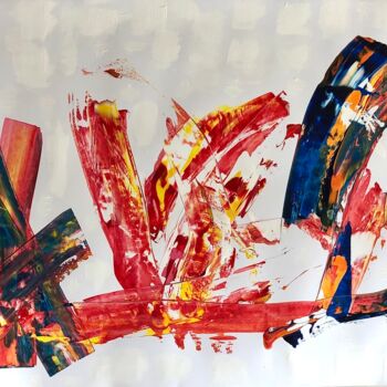 Painting titled "Abstract painting T…" by Taia Tasman (Arttasmania), Original Artwork, Acrylic