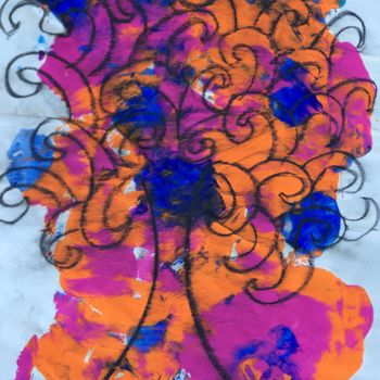 Картина под названием "Tree of Life" - Juancarlos Rlora, Подлинное произведение искусства, Темпера Установлен на картон