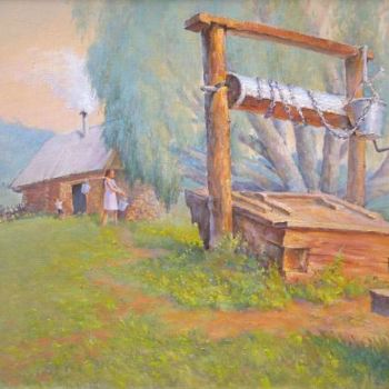 Painting titled "Источник" by Vlad Ovchinnikov, Original Artwork, Oil