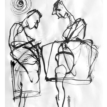 Dibujo titulada "série homoanonymus" por Artur Majka, Obra de arte original, Tinta