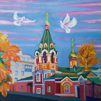 Painting titled "Храм Воскресения Сл…" by Artur Mironovski, Original Artwork, Oil