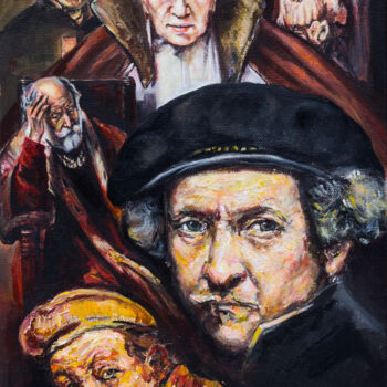Painting titled "Rembrant" by Artur Saryan, Original Artwork, Oil