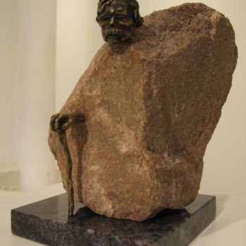 Sculpture titled "Old Man" by Artūras Žilinskas, Original Artwork, Metals