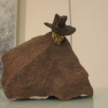 Scultura intitolato "Cowboy" da Artūras Žilinskas, Opera d'arte originale, Metalli