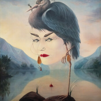 Картина под названием "Fisherwoman 60x80cm…" - Artush, Подлинное произведение искусства, Масло Установлен на Деревянная рама…