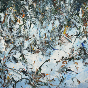 绘画 标题为“Winter motive. 70х8…” 由Valeriy Ushkov, 原创艺术品, 油