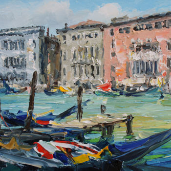 Peinture intitulée "Венеция." par Valeriy Ushkov, Œuvre d'art originale, Huile