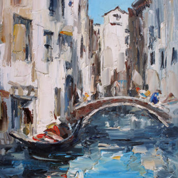 Schilderij getiteld "Venice.  Bright day…" door Valeriy Ushkov, Origineel Kunstwerk, Olie
