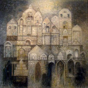 Painting titled "Scriptorium" by Vitaly Valge, Original Artwork, Oil