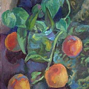 Painting titled "The peaches" by Vachagan Manukyan, Original Artwork