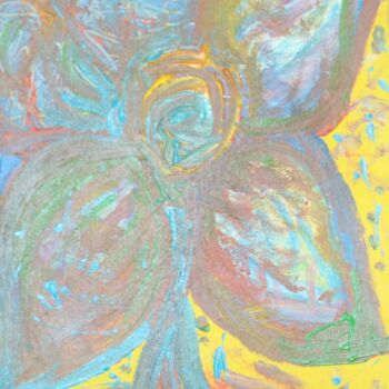 Pittura intitolato "Titel: Blaue Blume…" da Jens Ehmann, Opera d'arte originale, Acrilico