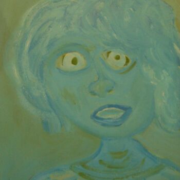 Pittura intitolato "Titel: Blaues Fraue…" da Jens Ehmann, Opera d'arte originale, Acrilico