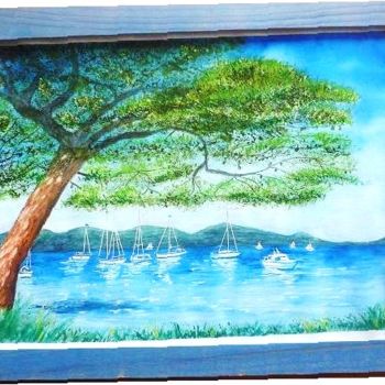 Painting titled "Bord de mer" by Artverne, Original Artwork