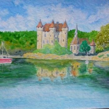 Schilderij getiteld "Château de Val" door Artverne, Origineel Kunstwerk