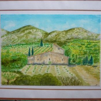 Painting titled "Paysage des Corbièr…" by Artverne, Original Artwork