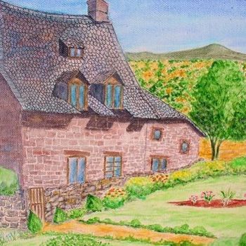 Pintura titulada "La maison de pierre" por Artverne, Obra de arte original