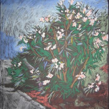 Рисунок под названием "Цветущий куст/Bloss…" - Artjulia Klymenko, Подлинное произведение искусства, Пастель