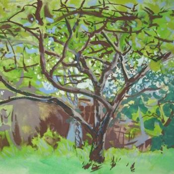 绘画 标题为“Весна. Дерево” 由Artjulia Klymenko, 原创艺术品, 油