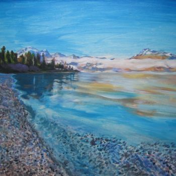 Картина под названием "Sea landscape" - Artjulia Klymenko, Подлинное произведение искусства, Акрил