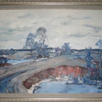 Painting titled "копия_картина Колес…" by Artjulia Klymenko, Original Artwork, Oil