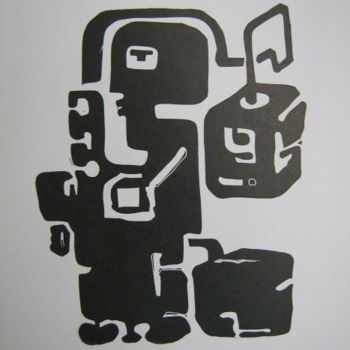 Drawing titled "Man-robot" by Herta, Original Artwork, Other