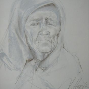 Рисунок под названием "Maria - 103 years" - Herta, Подлинное произведение искусства, Другой