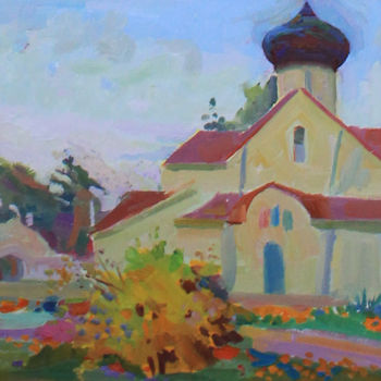 Malerei mit dem Titel "Autumn ringing" von Vladislav Zadvorsky, Original-Kunstwerk, Öl