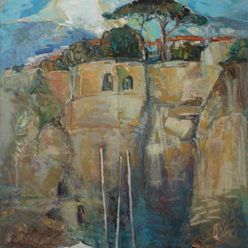 Painting titled "Northern Italy" by Viktor Volkov, Original Artwork, Oil