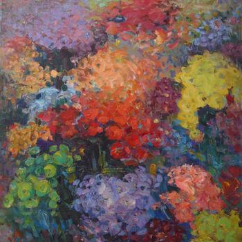 Картина под названием "Flower heaven" - Viktor Volkov, Подлинное произведение искусства, Масло
