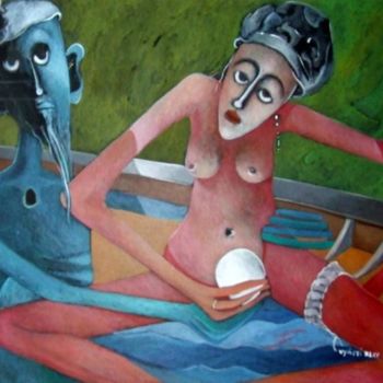 Peinture intitulée "L'amour et la conna…" par Artvrai, Œuvre d'art originale
