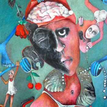 Peinture intitulée "vyâpti CIV - femme" par Artvrai, Œuvre d'art originale, Huile