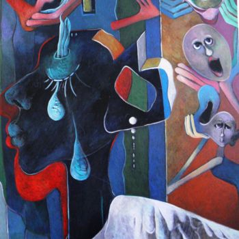 Peinture intitulée "vyapti CXI - De l'o…" par Artvrai, Œuvre d'art originale, Huile