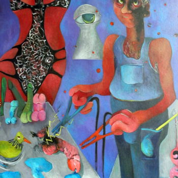 Peinture intitulée "vyapti CCXXIX Sex U…" par Artvrai, Œuvre d'art originale, Huile