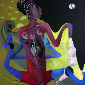 Peinture intitulée "vyapti-ccxli-trimam…" par Artvrai, Œuvre d'art originale, Acrylique