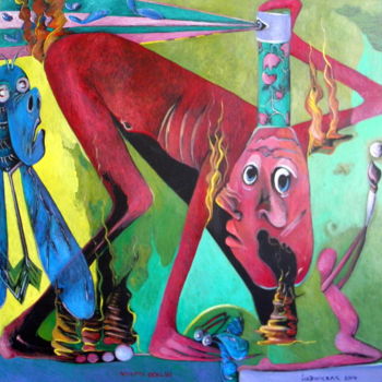 Painting titled "vyapti-ccxlvi-autod…" by Artvrai, Original Artwork, Acrylic
