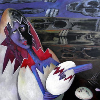 Malerei mit dem Titel "vyapti CCLXIX Homme…" von Artvrai, Original-Kunstwerk, Acryl