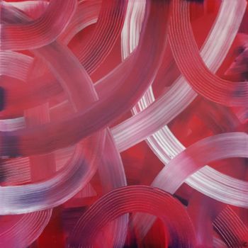 Malerei mit dem Titel "Pink movement" von Artylique, Original-Kunstwerk, Acryl