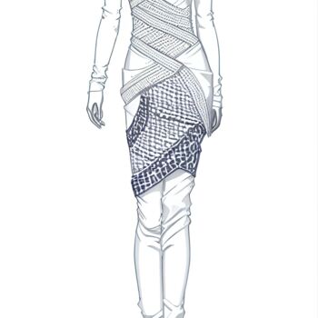 图画 标题为“Fashion design” 由Artynkom, 原创艺术品, 铅笔