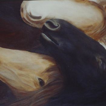 Painting titled "horses" by Zara Zahr, Original Artwork