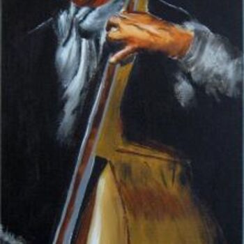 Painting titled "Black Jazzman" by Isabelle Nicolazzo - Zazou, Original Artwork, Other