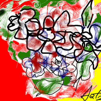 Digital Arts titled "Bouquet rose" by Artzjo, Original Artwork