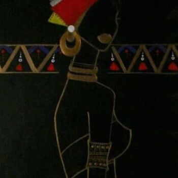 Malarstwo zatytułowany „Африканка” autorstwa Arusyak Aznauryan, Oryginalna praca, Akryl