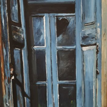 Painting titled "Window" by Giorgos Arwanitidis, Original Artwork, Acrylic