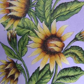 Painting titled "sunflower" by Arya Revi, Original Artwork